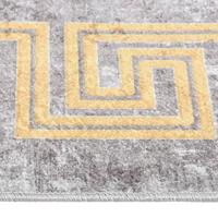 VidaXL Vloerkleed wasbaar anti-slip 80x300 cm grijs - thumbnail