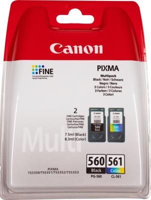 Canon PG-560/Cl-561 inktcartridge 2 stuk(s) Origineel Normaal rendement Zwart, Cyaan, Magenta, Geel