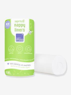 100 biologisch afbreekbare inlegdoekjes voor luiers BAMBINO MIO wit