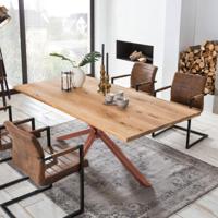 Artistiq Eettafel 'Dashawn' Eikenhout, 200 x 100cm, kleur Bruin - thumbnail