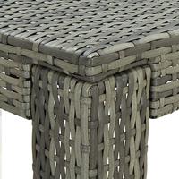 Tuinbartafel 100x60,5x110,5 cm poly rattan grijs - thumbnail