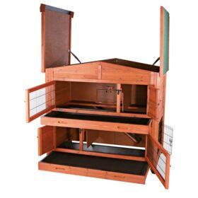 TRIXIE NATURA KNAAGDIERHOK 2 VERDIEPINGEN GRIJSGROEN 133X83X120 CM