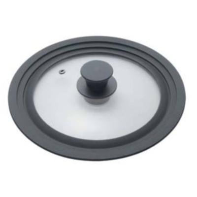 Metaltex pannendeksel 20-24 cm glas/silicone/zwart