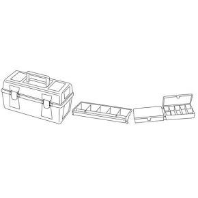 Tayg gereedschapskoffer 356 x 184 x 163 mm met inlegbak en sorteerdoos Velleman - Velleman Tayg gereedschapskoffer 356 x 184 x 163 mm met inlegbak en sorteerdoos Velleman - Velleman