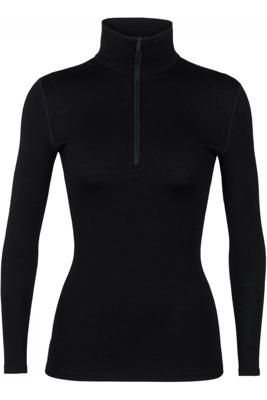Icebreaker 260 Tech LS Half Zip Thermoshirt Dames Black L