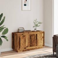 Dressoir 102x35x55 cm bewerkt hout oud houtkleurig - thumbnail