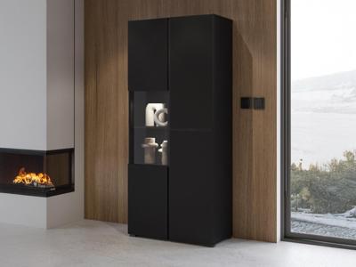 Vitrinekast CROSSAIR 3 deuren zwart