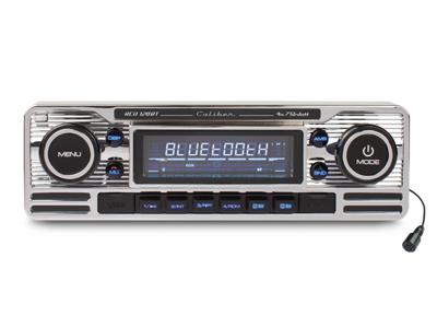 Autoradio met Bluetooth - FM, CD, AUX, SD en USB - 1 DIN - Retro - Radio voor Oldtimer - Zilver (RCD120BT)