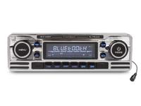 Autoradio met Bluetooth - FM, CD, AUX, SD en USB - 1 DIN - Retro - Radio voor Oldtimer - Zilver (RCD120BT) - thumbnail