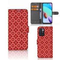 Xiaomi Redmi 10 | Telefoon Hoesje | Batik Rood - thumbnail