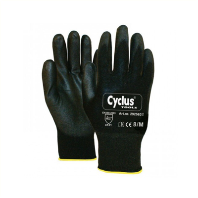 Cycplus werkhandschoenen pu-flex m (8) zwart