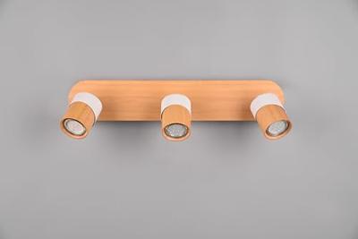 Trio Plafondlamp hout met witAruni 3-lichts - 801100331