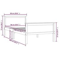 Bedframe massief grenenhout honingbruin 90x200 cm - thumbnail