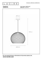 Lucide DANZA - Hanglamp - Ø 40 cm - 1xE27 - Mat Goud / Messing - thumbnail