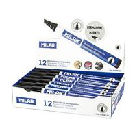 Permanente markeerstift Milan 12 Stuks Zwart PVC - thumbnail