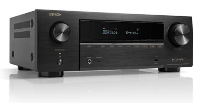 Denon AVR-X1800H 7.2-kanaals AV-ontvanger (model 2023) - 80W/kanaal, draadloos streamen via ingebouwde HEOS, wifi en Bluetooth, ondersteunt Dolby Vision, HDR10+, Dynamic HDR en domoticasystemen