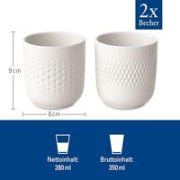 VILLEROY & BOCH - Manufacture Collier Blanc - Beker 0,28l s/2 Wit - thumbnail