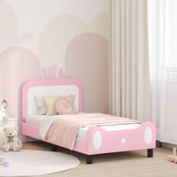Bedframe voor kinderen met hoofdbord Roze 80 x 160 cm PU - thumbnail