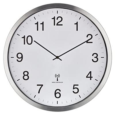 TFA Dostmann 60.3548.02 Wandklok Zendergestuurd 508 mm x 65 mm Wit, Zilver Groot display