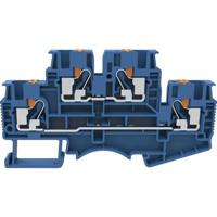 Degson DSKK4-01P-12-00-A(H) Doorgangsklem 2-etages Push-In-klem Blauw 1 stuk(s) - thumbnail