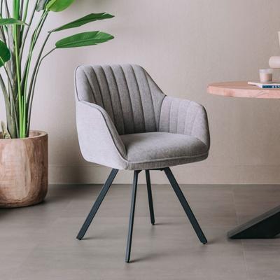 Tower Living Draaibare Eetkamerstoel 'Bruno' kleur Blauwgrijs Tower Living Draaibare Eetkamerstoel 'Bruno' kleur Blauwgrijs