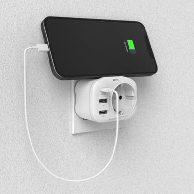 Hama Meerv. Stekkerdoos 4x V. Stopcontact 1 USB-C PD 2 USB-A 1 Geaard 20W