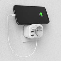 Hama Meerv. Stekkerdoos 4x V. Stopcontact 1 USB-C PD 2 USB-A 1 Geaard 20W - thumbnail