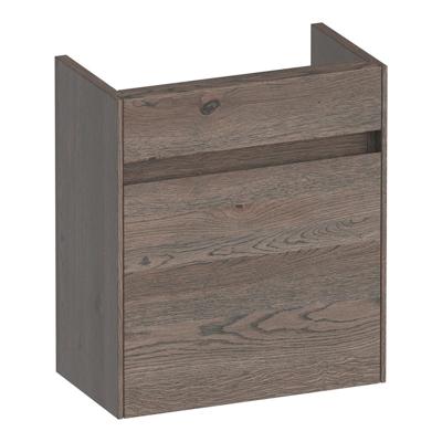 Brauer Inspire Fonteinkast - 40 cm - met 1 Deur Greeploos Linksdraaiend - Lamellen Eiken Zwart