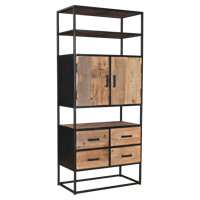 Sohome Opbergkast Georgia Riverwood en staal - Bruin - thumbnail