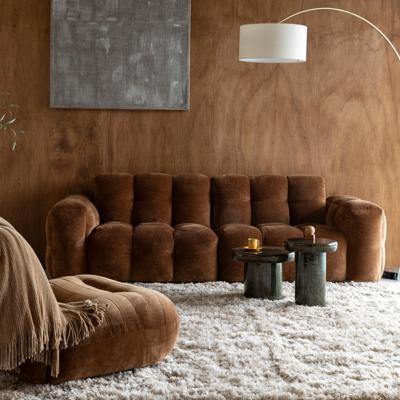 Dutchbone 3-zits Bank 'Hackman' Velvet, kleur Cognac