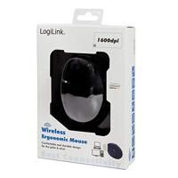 LogiLink ID0139 Ergonomische muis Radiografisch Optisch Zwart 6 Toetsen 1600 dpi Ergonomisch - thumbnail