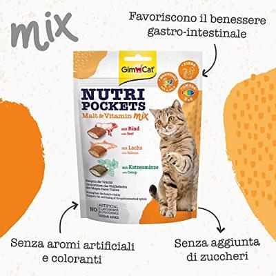 Gimcat nutri pockets malt-vitaminemix