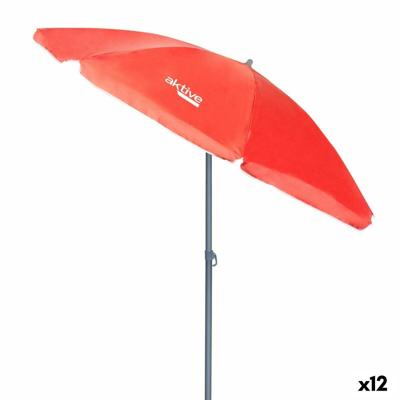 Parasol Aktive UV50 Ø 180 cm Koraal Polyester Aluminium 180 x 187 x 180 cm (12 Stuks)