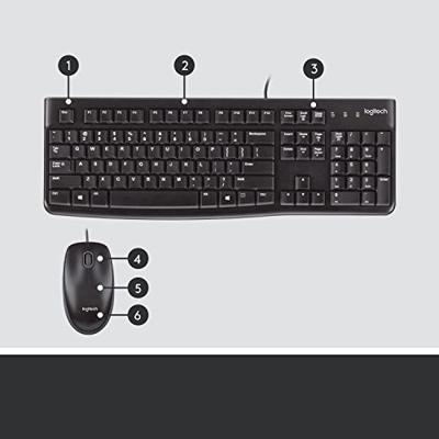 Logitech MK120 Desktop (Qwerty) Toetsenbord Zwart - thumbnail