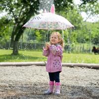 Playshoes regenjas Kat Hartjes Roze-140 - thumbnail