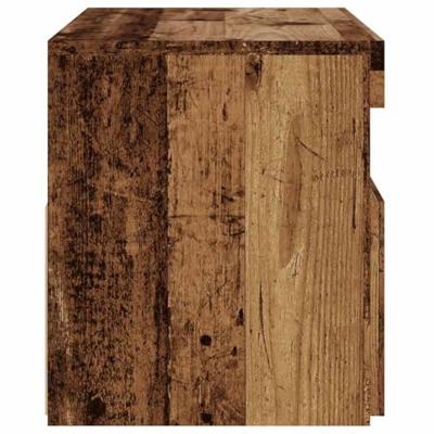 Tv-meubel met LED 75x35x40 cm bewerkt hout oud hout
