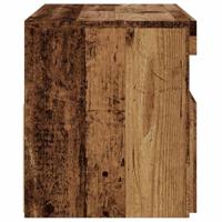 Tv-meubel met LED 75x35x40 cm bewerkt hout oud hout - thumbnail