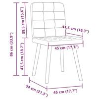 Eetkamerstoelen 2 st stof donkergrijs - thumbnail