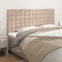 Hoofdborden 4 st 100x5x78/88 cm kunstleer cappuccinokleurig - thumbnail