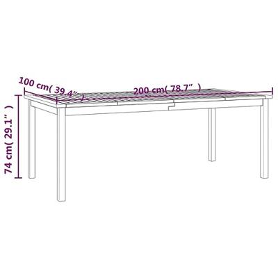 7-delige Tuinset massief acaciahout