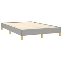 Boxspring met matras stof lichtgrijs 120x190 cm - thumbnail