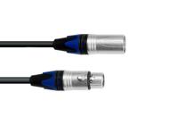 PSSO PSSO DMX kabel XLR COL blauw 3pin 5m Neutrik - thumbnail