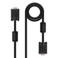 NanoCable 10.15.0102 SVGA-kabel met ferriet, voor monitor, projector en pc, HDB15/M-HDB15/M, 1,8 m, zwart - thumbnail