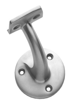 Intersteel | Leuninghouder hol zadel opschroevend | RVS Geborsteld