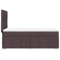 Boxspring met matras stof donkerbruin 90x190 cm - thumbnail