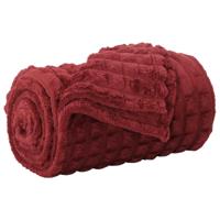 VidaXL Gooi deken bordeaux rood 270 x 240 cm fleece - thumbnail