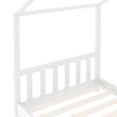 Kinderbedframe massief grenenhout wit 70x140 cm Kinderbedframe massief grenenhout wit 70x140 cm