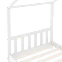 Kinderbedframe massief grenenhout wit 70x140 cm - thumbnail