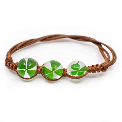 Wrap Armband 3 Klavertjes Vier