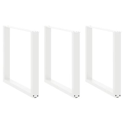 Salontafelpoten 3 st U-vormig 80x(72-73) cm staal wit Salontafelpoten 3 st U-vormig 80x(72-73) cm staal wit